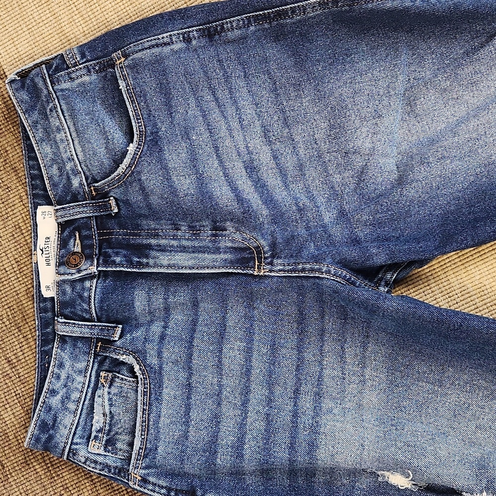 Hollister Curvy High-Rise Mom Jean Distressed Vintage Stretch W26 L27 3R - Picture 9 of 11